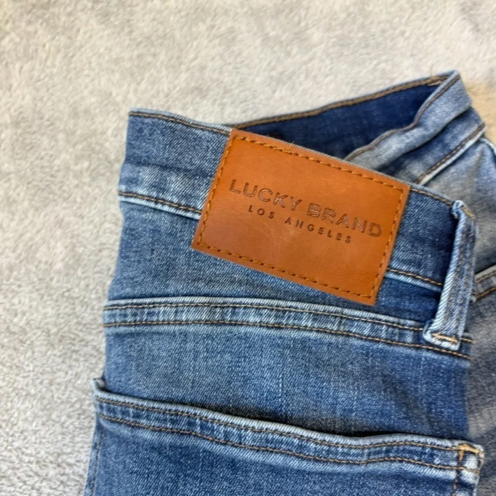 Lucky Brand Jeans Womens 10 Blue Ankle High Rise Skinny Bridgette Exposed Button - Picture 7 of 13